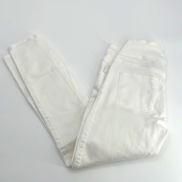 UEC Guess off white rose gold high waisted cropped jeans size 24 - Picture 1 of 8